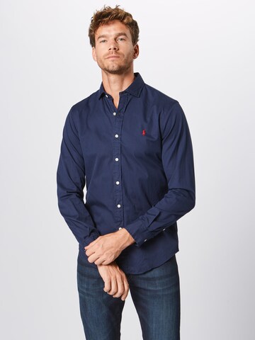 Polo Ralph Lauren Slim fit Overhemd in Blauw