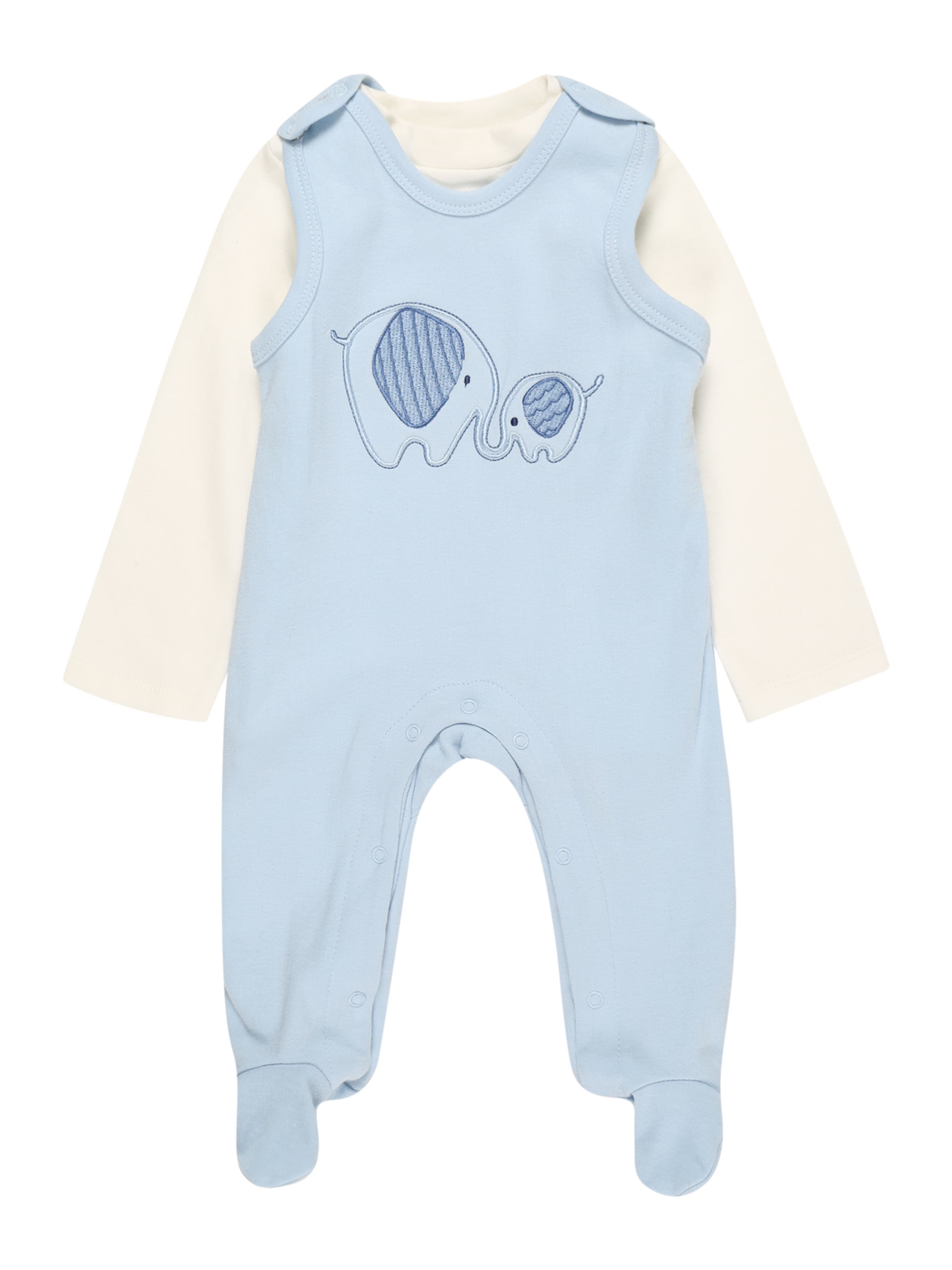 JACKY Regular Strampler-Set in Blau: Vorderseite