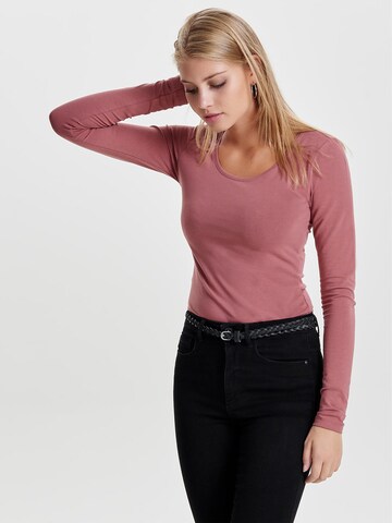 ONLY Shirt in Roze: voorkant