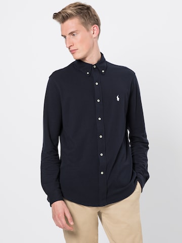 Polo Ralph Lauren Slim fit Button Up Shirt in Blue: front