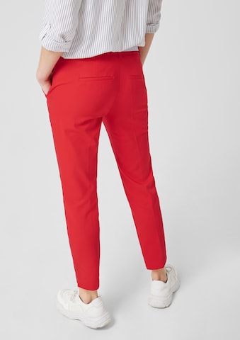 Slimfit Pantaloni con piega frontale di s.Oliver in rosso