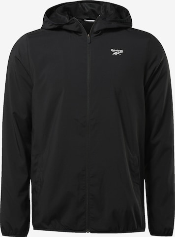Reebok Sport Športna jakna | črna barva: sprednja stran