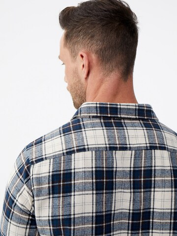DAN FOX APPAREL Regular fit Button Up Shirt 'Thies' in Blue