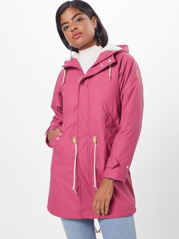 Derbe Regenjacke 'Travel Cozy Friese' in Pink: Vorderseite