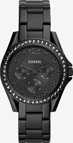 FOSSIL Uhr 'Riley' in Schwarz