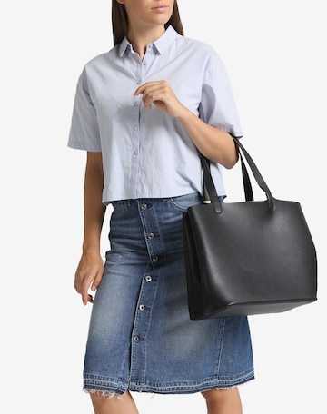 PIECES Shopper táska - fekete: elől