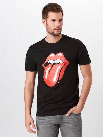 Mister Tee Tričko 'Rolling Stones Tongue' - Čierna