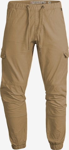 Pantalon cargo 'Levi' INDICODE JEANS en marron : devant