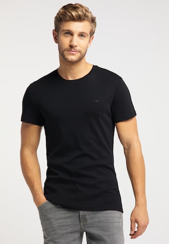 MUSTANG T-shirt 'Aaron' i svart: framsida