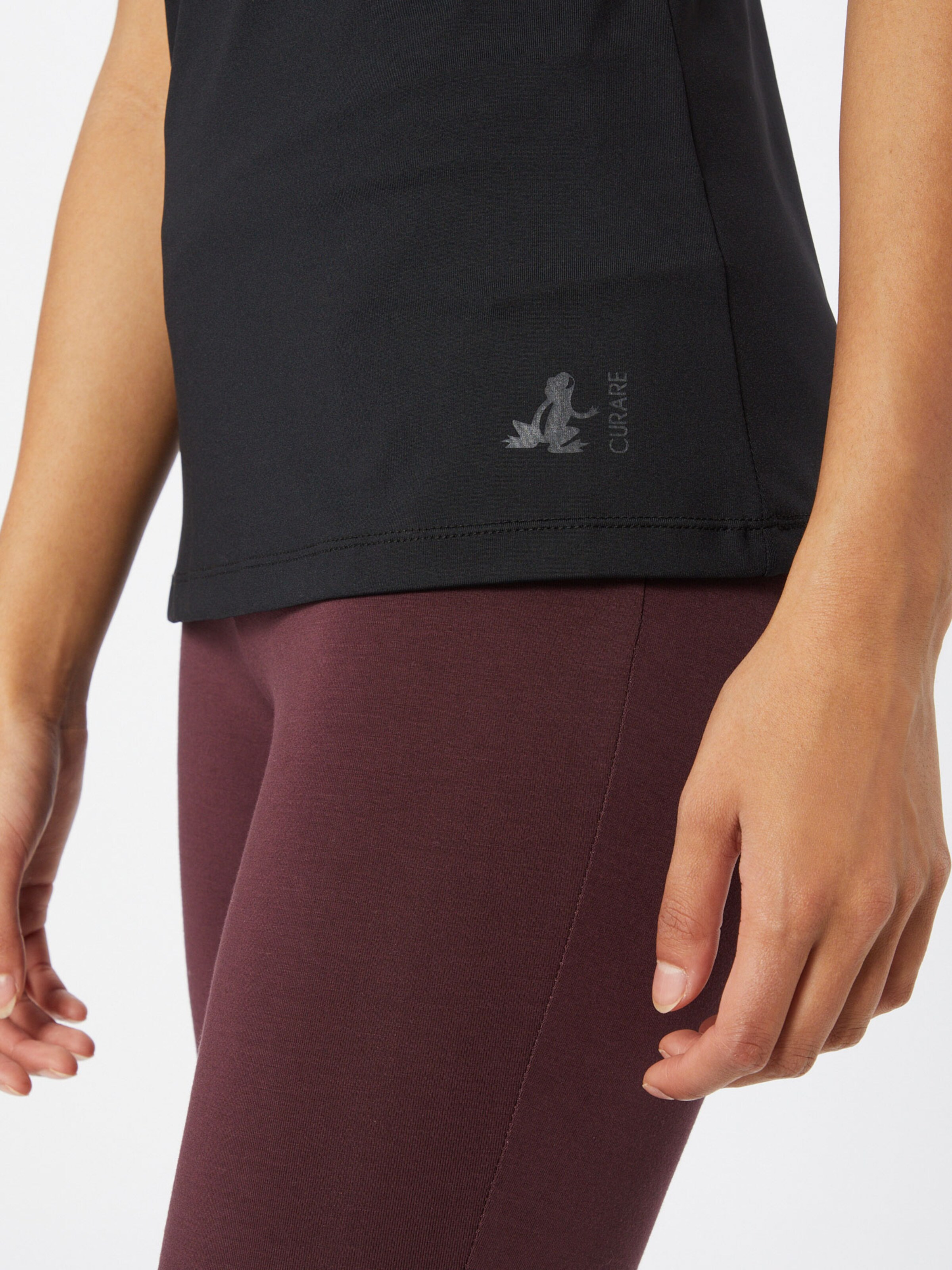 Frauen Sportbekleidung CURARE Yogawear Sportshirt in Schwarz - LJ26016