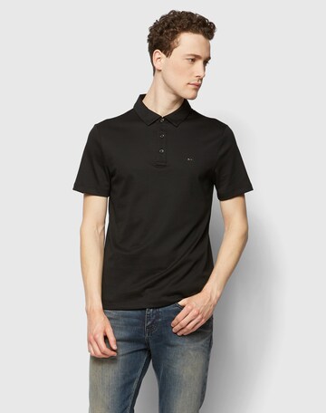 Michael Kors Poloshirt im Flammgarn-Design in Schwarz: predná strana