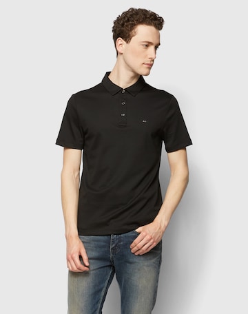 Michael Kors Poloshirt im Flammgarn-Design in Schwarz: predná strana