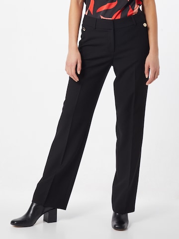 COMMA Regular Pleated Pants in Black: front