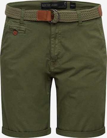 Regular Pantaloni 'Conor' de la INDICODE JEANS pe verde: față