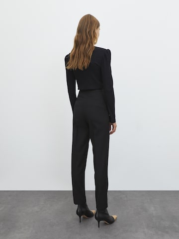 EDITED Regular Trousers with creases 'Tania' in Black