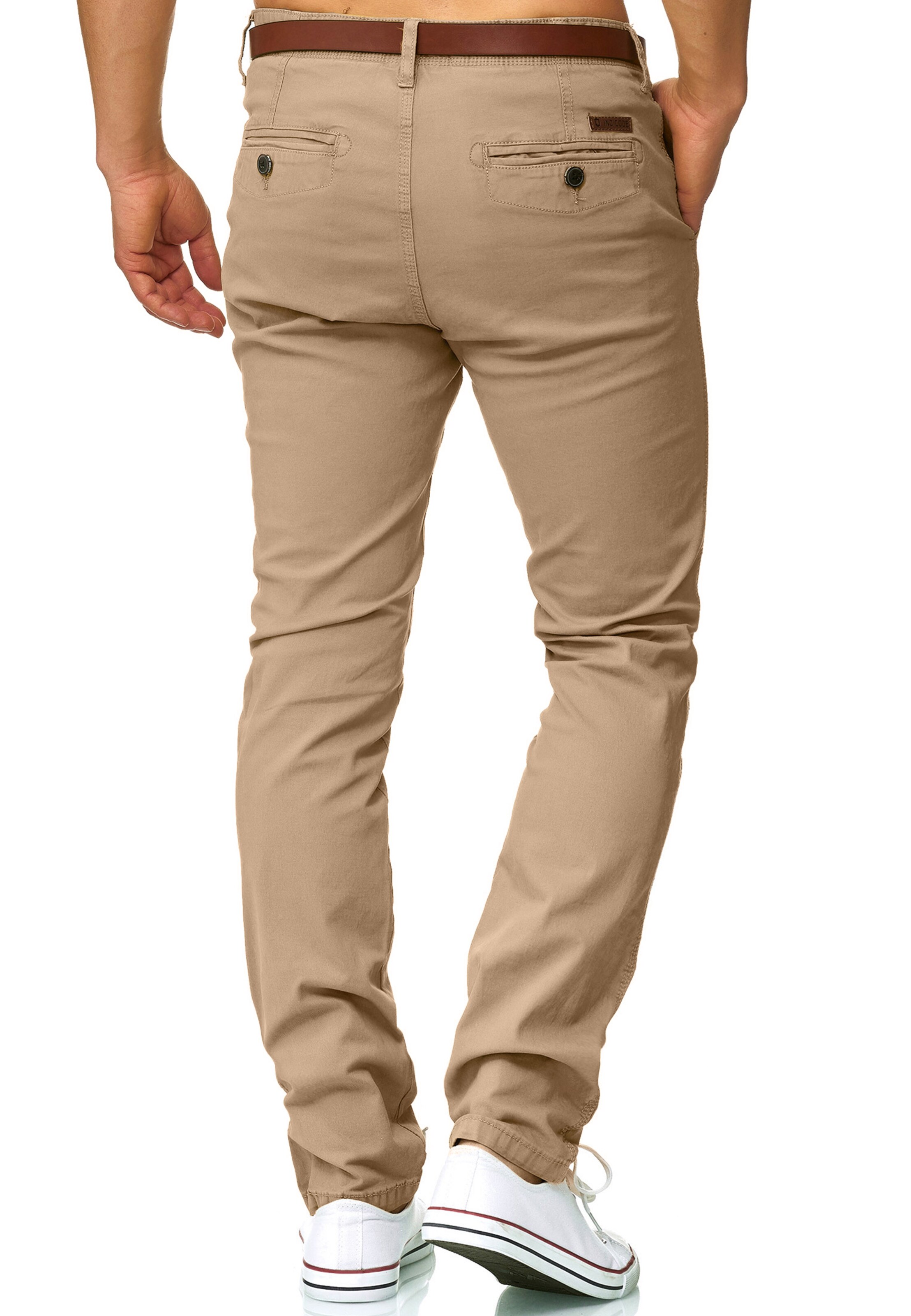 INDICODE JEANS Regular Chinohose 'Cherry' in Beige