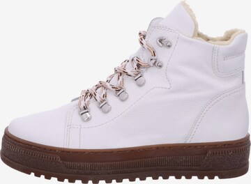 GABOR Lace-Up Ankle Boots in White: front