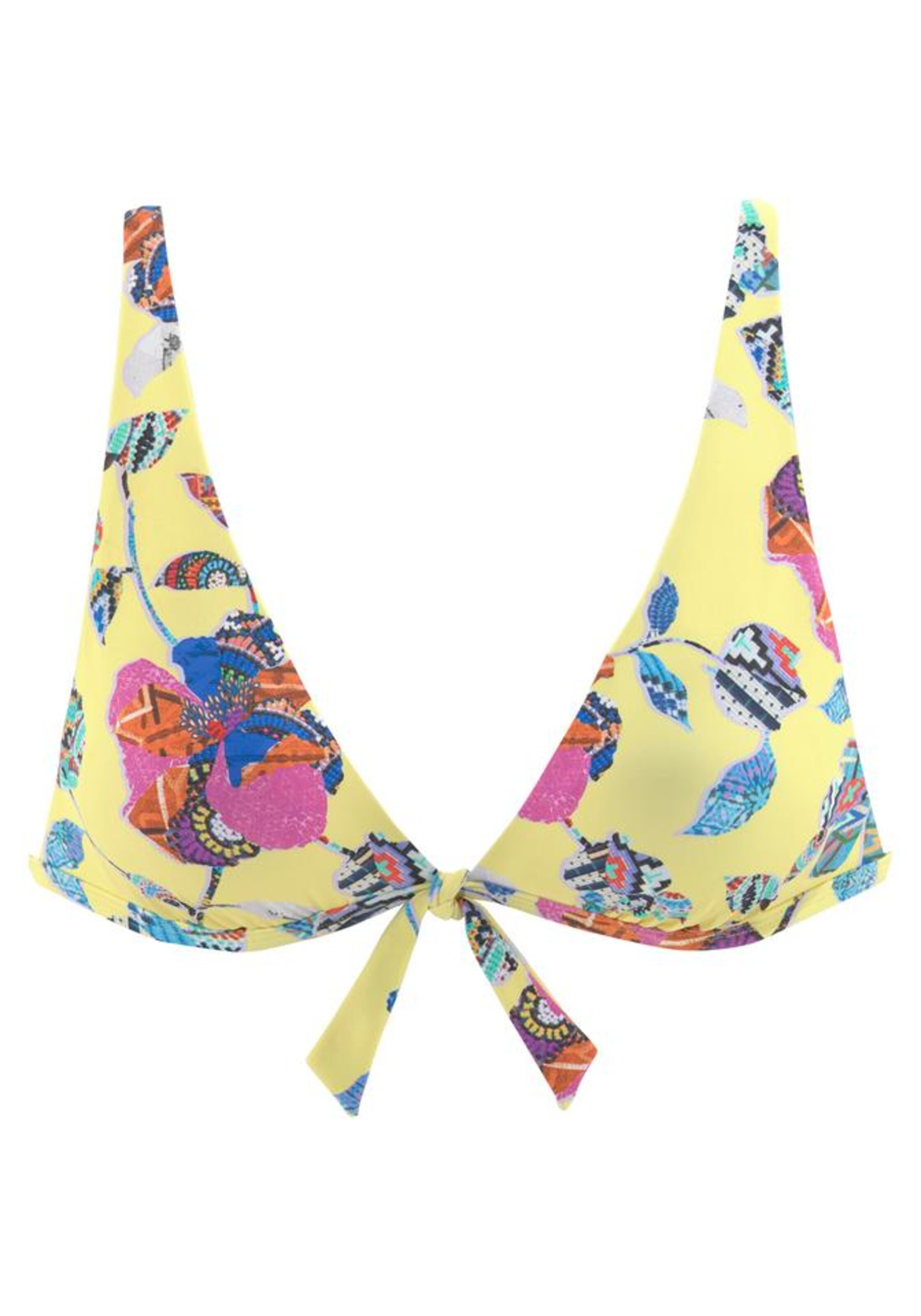 SUNSEEKER Triangle Bikini top 'Jam' in Yellow: front