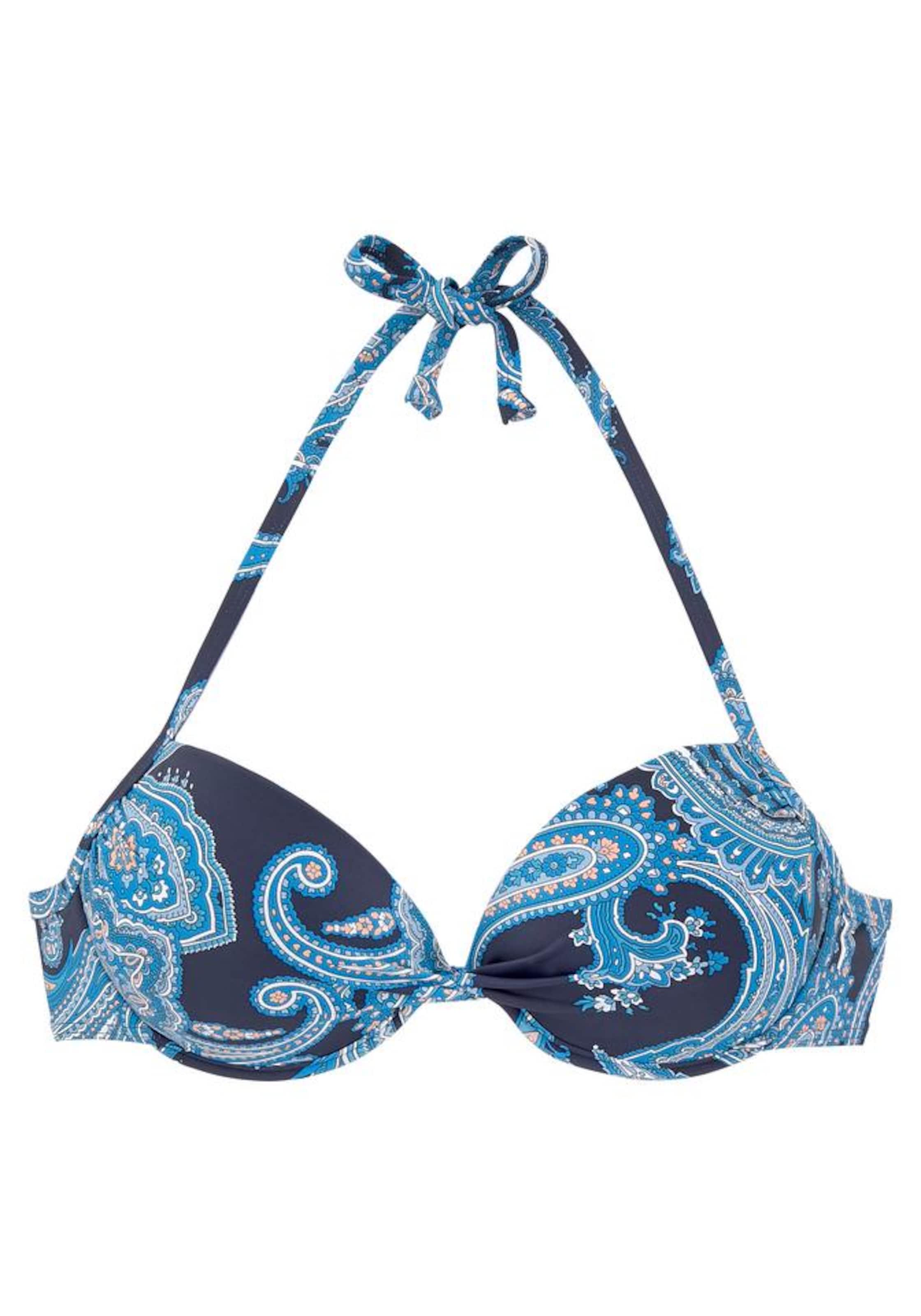 Push-up Top per bikini 'Boho' di LASCANA in blu: frontale