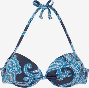 LASCANA Bikinitop 'Boho' in Blau: predná strana