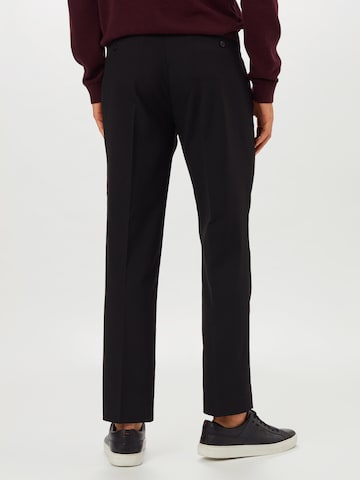 BURTON MENSWEAR LONDON Slimfit Spodnie w kant w kolorze czarny