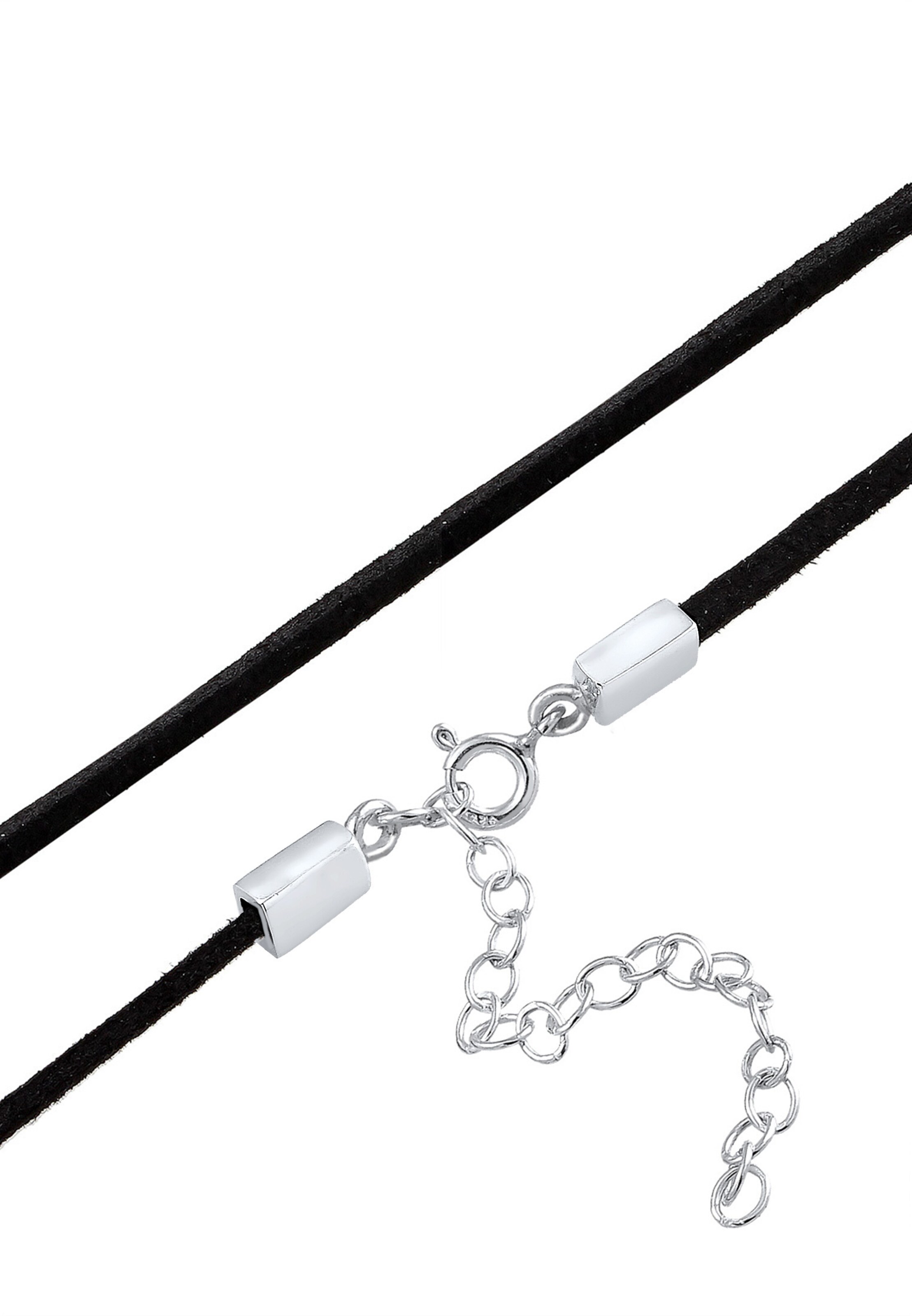 ELLI Choker 'Edelweiss' in Schwarz