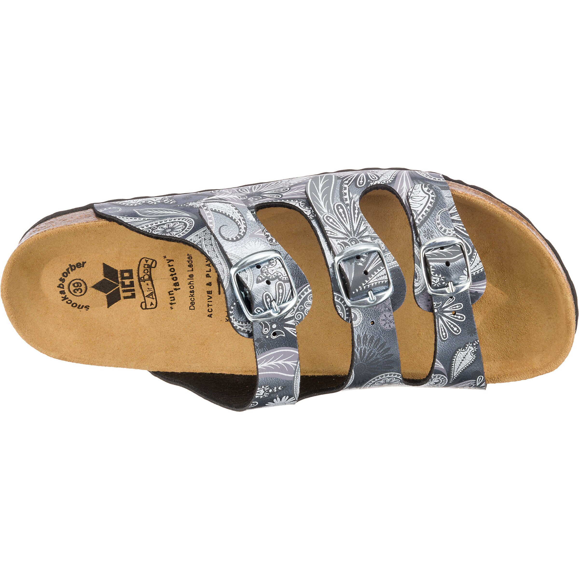 LICO Pantolette 'Bioline' in Grau