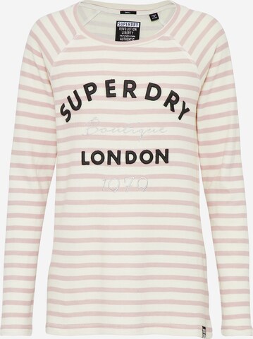 T-shirt 'APPLIQUE' Superdry en blanc : devant