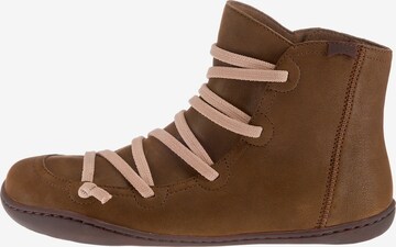 CAMPER Lace-Up Ankle Boots 'Peu Cami' in Brown