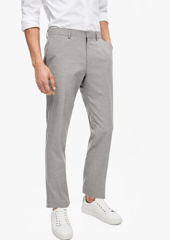 Coupe slim Pantalon chino s.Oliver BLACK LABEL en gris : devant