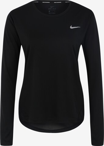 NIKE Funktionsshirt 'MILER' in Schwarz: predná strana