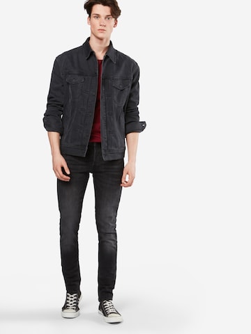 Coupe slim Jean 'Glenn' JACK & JONES en noir