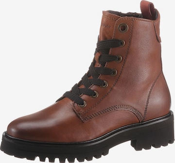 Marc O'Polo Lace-Up Ankle Boots in Brown: front