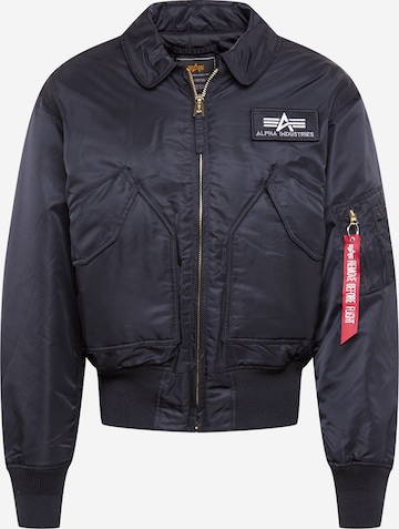 Regular fit Giacca di mezza stagione di ALPHA INDUSTRIES in nero: frontale