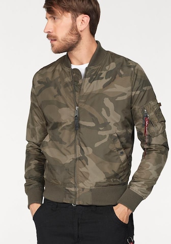 ALPHA INDUSTRIES Prehodna jakna 'MA-1 TT' | zelena barva: sprednja stran