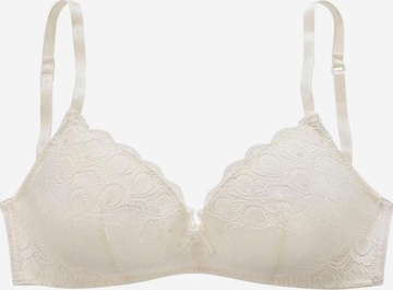 NUANCE T-Shirt Bralette mit Spitze in Beige: predná strana