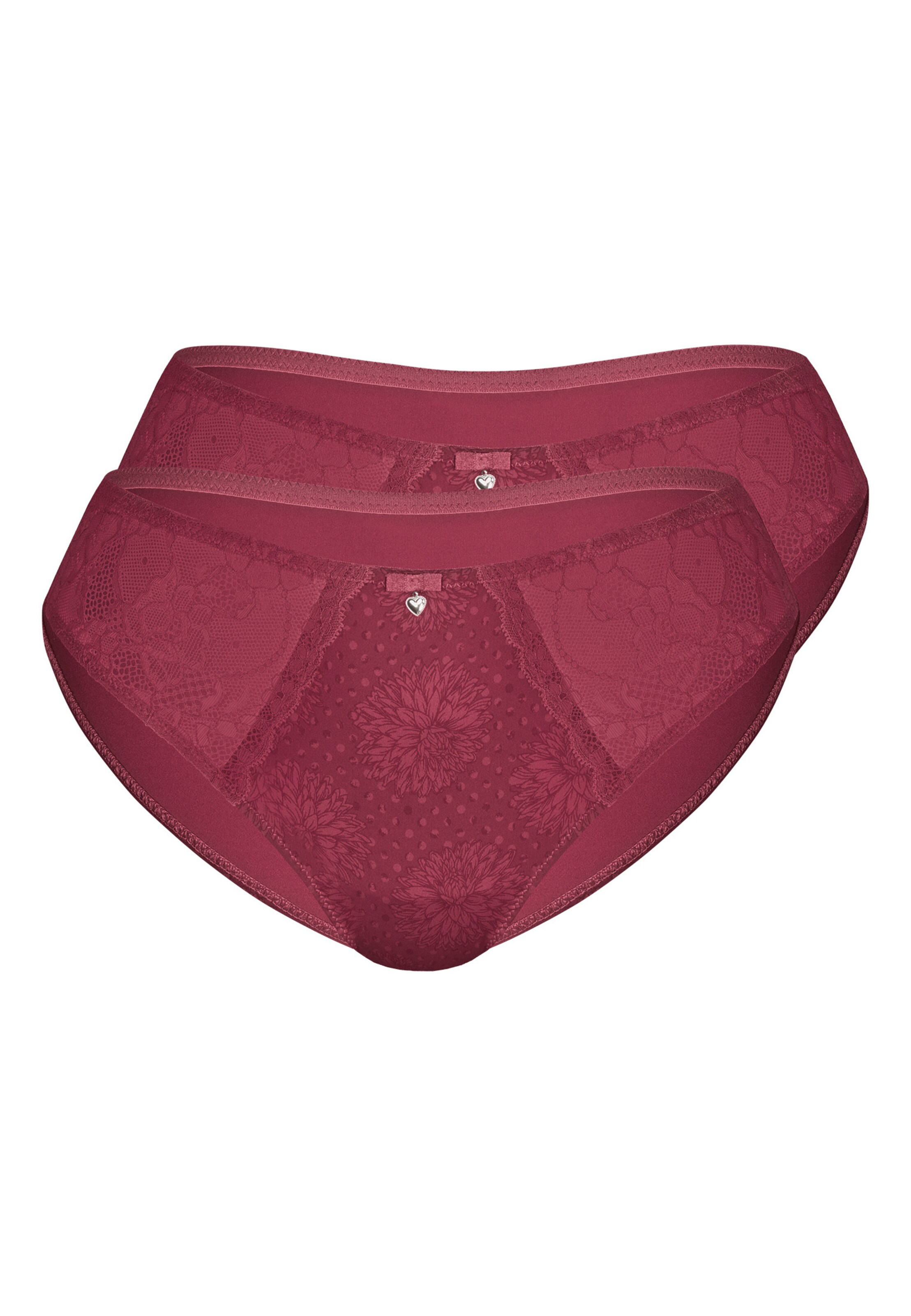 sassa - Slip 'FASCINATING DOTS' 2er Pack in pastellrot