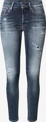 REPLAY Skinny Jeans 'New Luz' in Blauw: voorkant