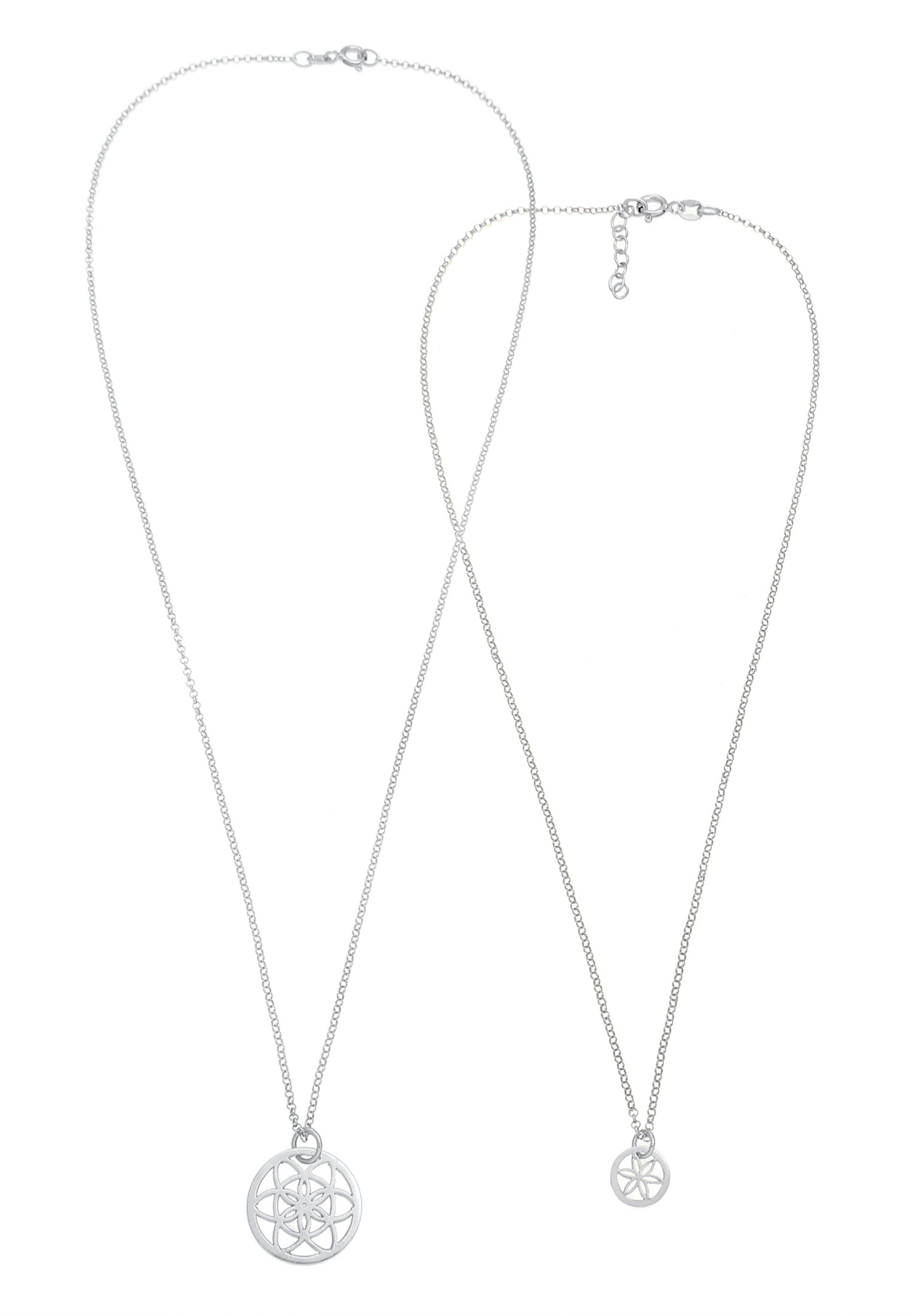 ELLI Halskette 'Lebensblume, Mutter und Kind' in Silber
