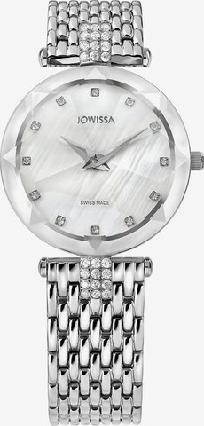 JOWISSA Quarzuhr 'Facet Strass' Swiss Ladies Watch in Silber: predná strana