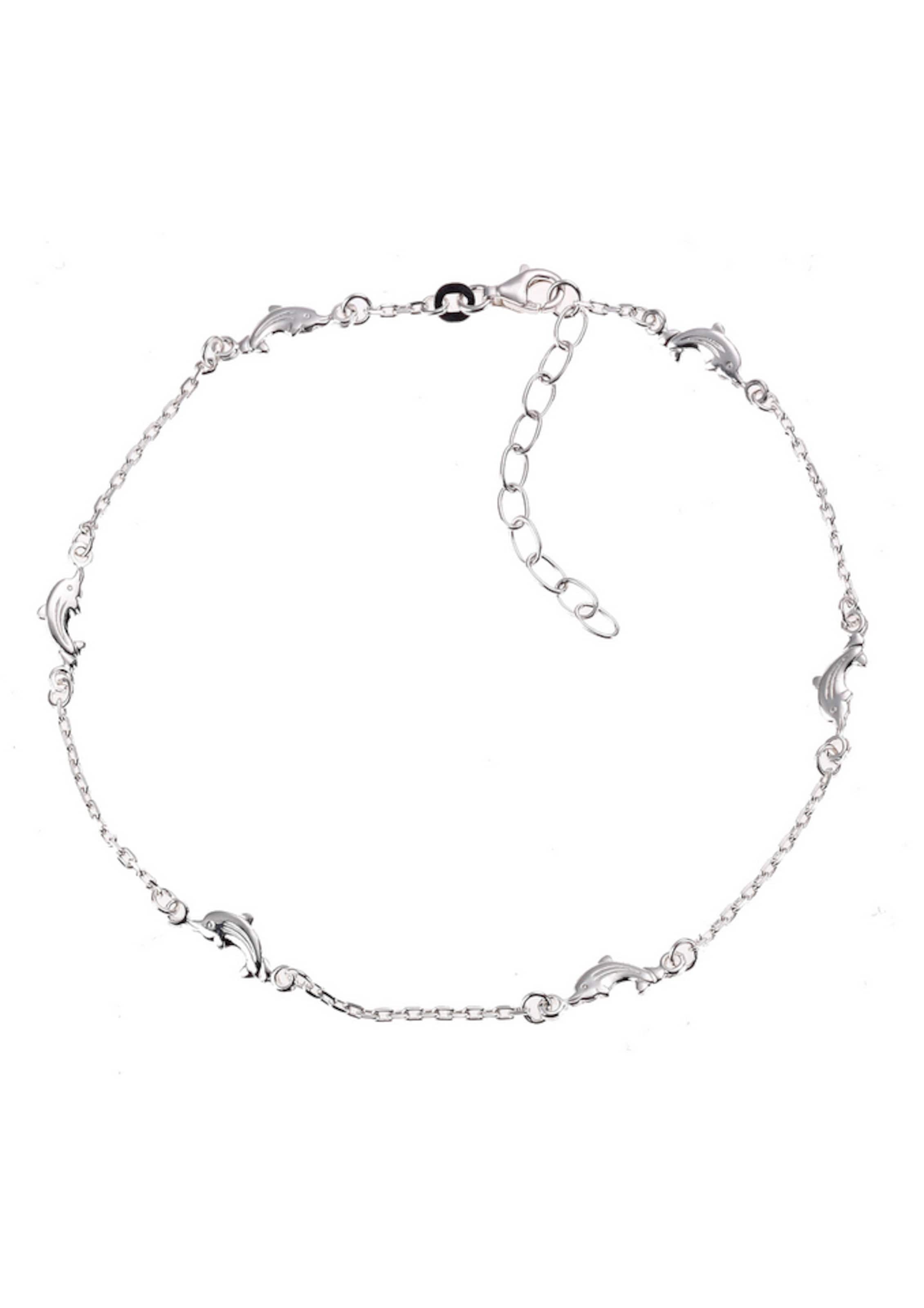FIRETTI Foot Jewelry 'Delfine' in Silver: front
