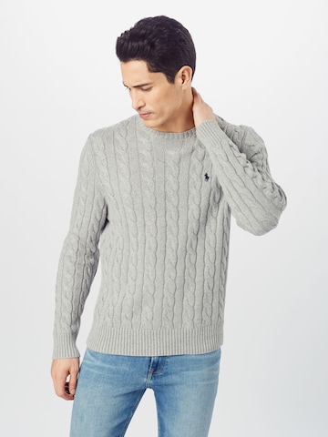 Polo Ralph Lauren Regular Fit Pullover 'Driver' in Grau: Vorderseite