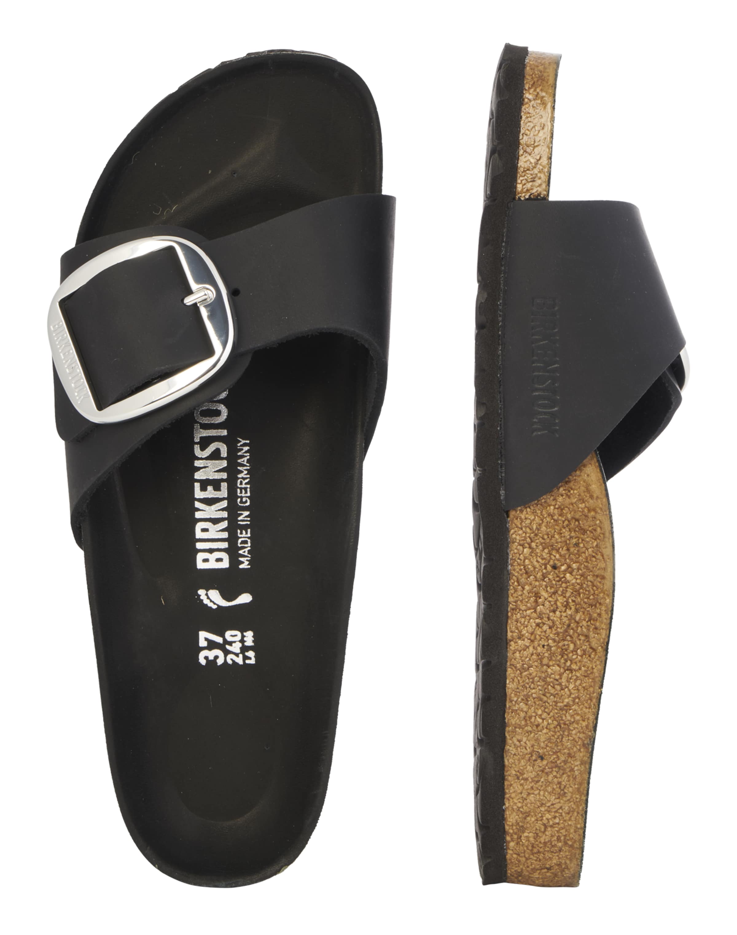 BIRKENSTOCK Žabky 'Madrid' – černá: boční strana