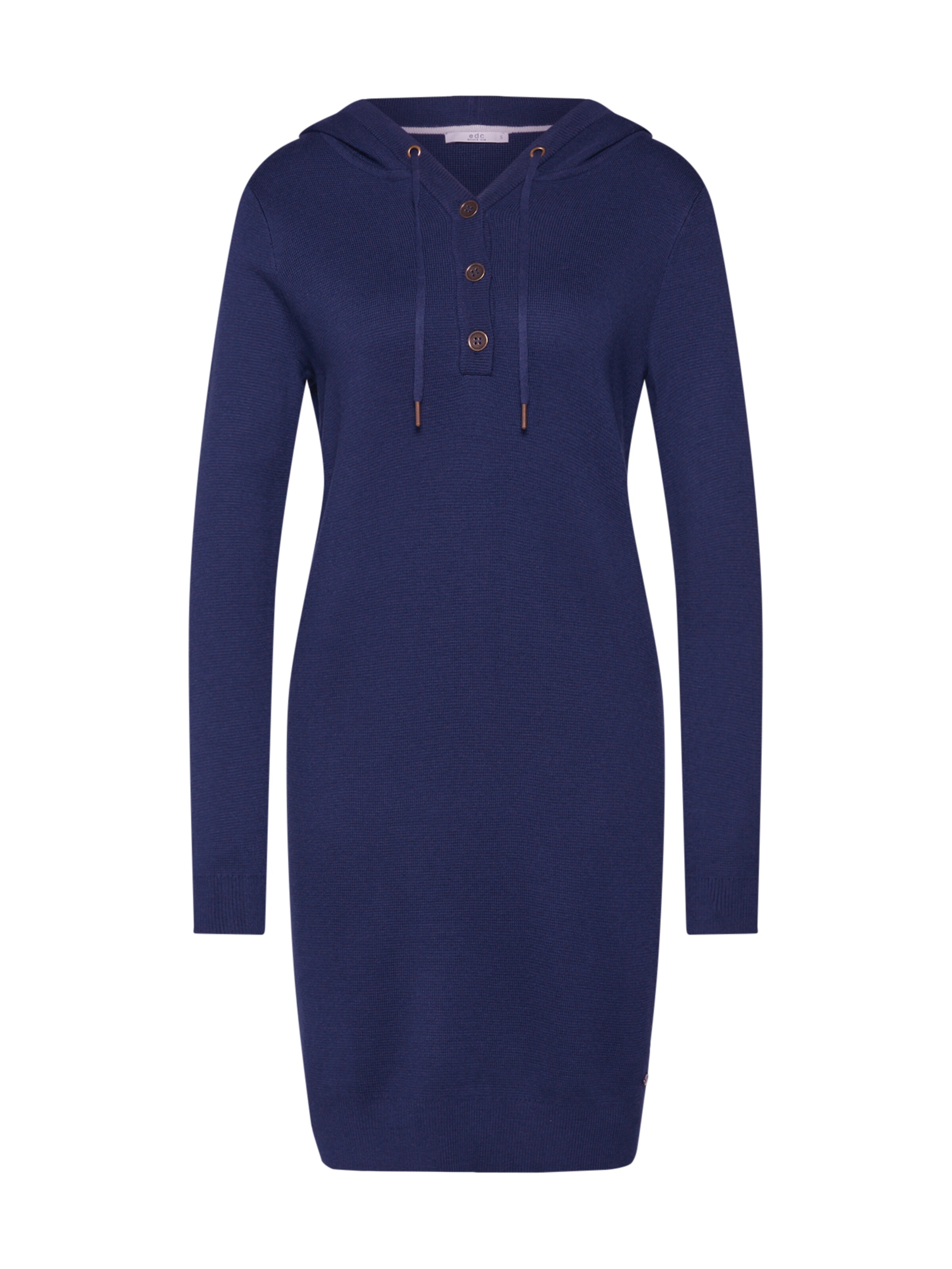 EDC BY ESPRIT - Gebreide jurk in de kleur Navy