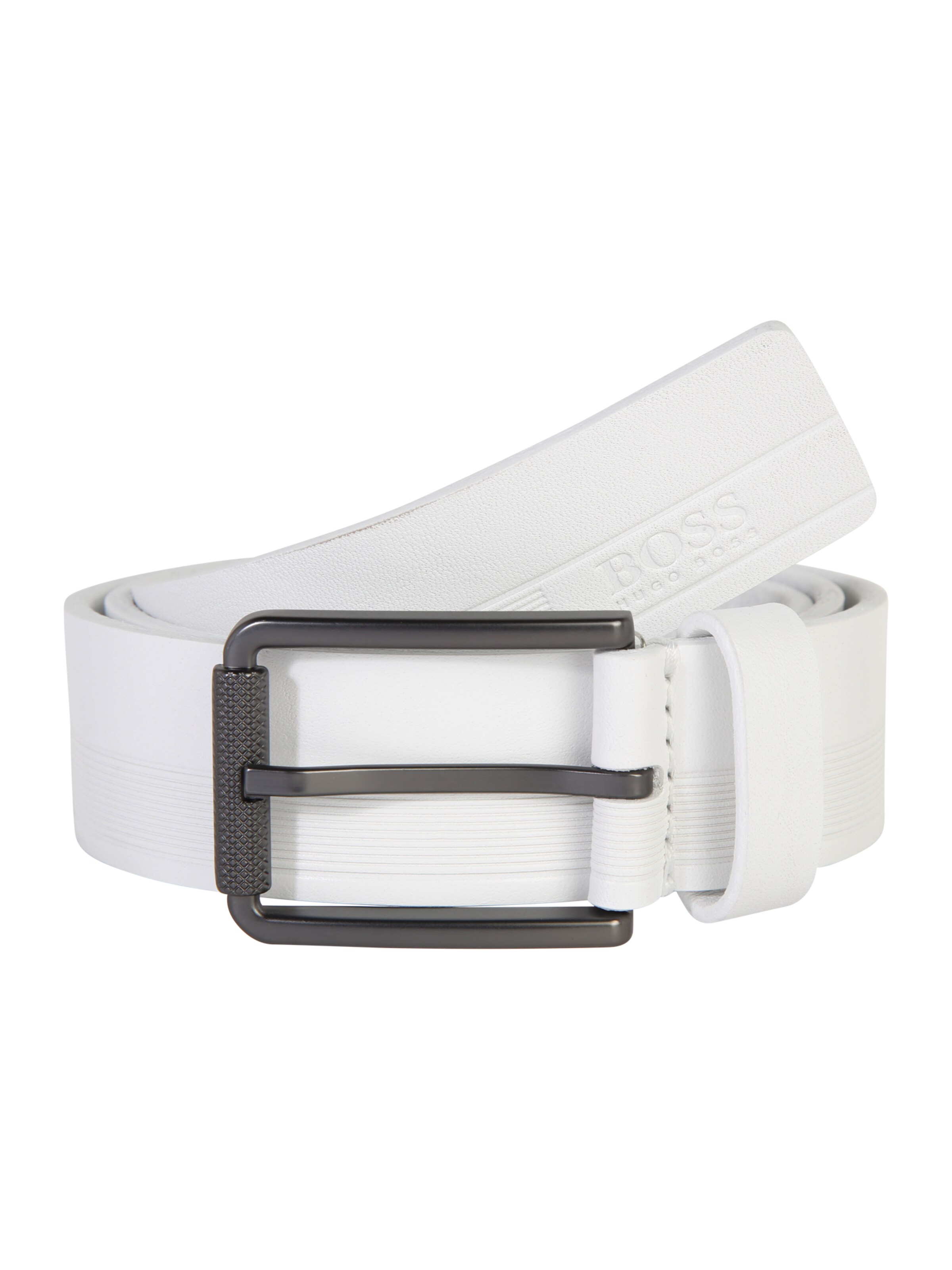 BOSS - Riem 'Tylir-Stripe_Sz35 10201972 01' in de kleur Wit