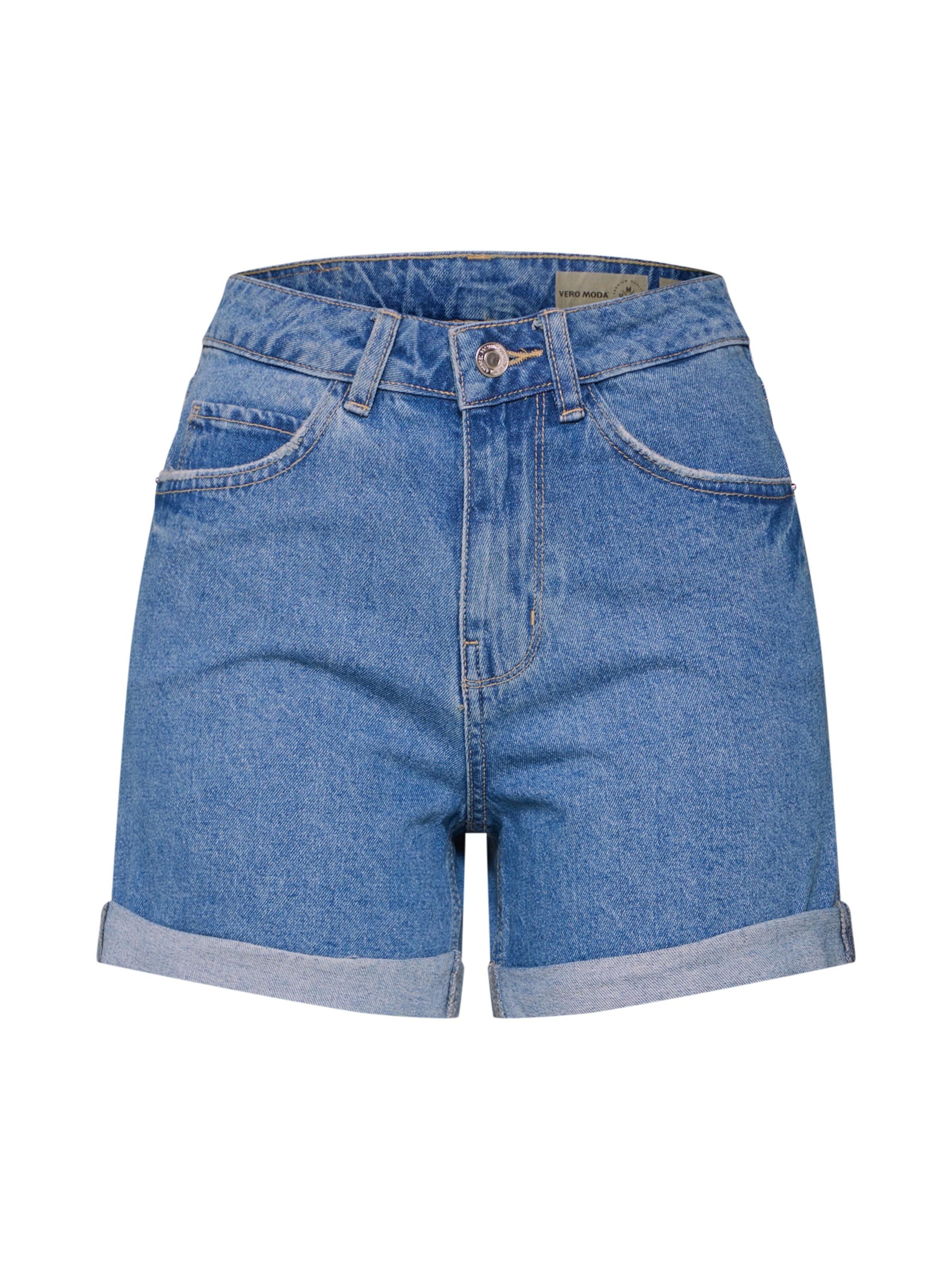 VERO MODA - Jeans 'VMNINETEEN HR LOOSE SHORTS MIX NOOS' in de kleur Blauw denim