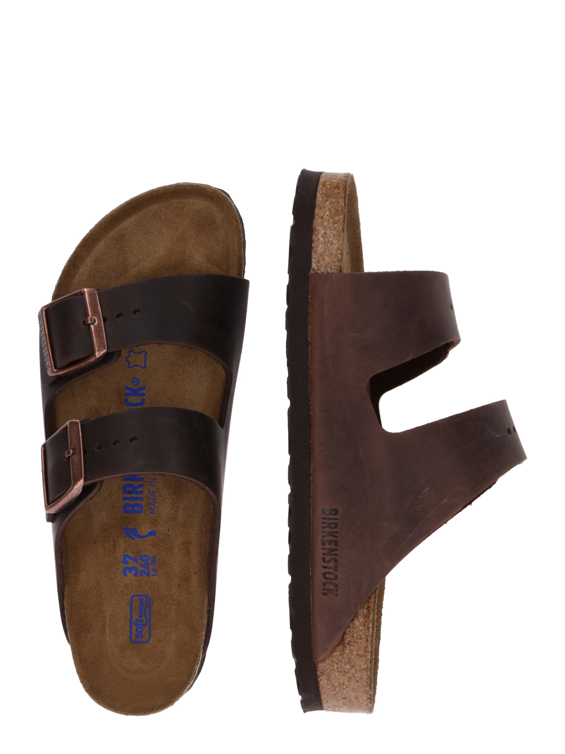 BIRKENSTOCK Pantofle 'Arizona' – hnědá: boční strana