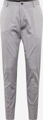 SELECTED HOMME Slim fit Pleated Pants in Grey: front