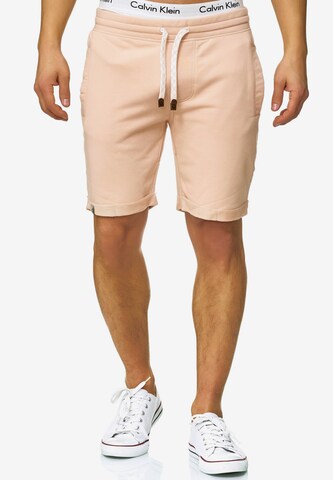 INDICODE JEANS Regular Shorts 'Aldrich' in Orange: predná strana