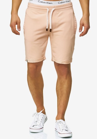 INDICODE JEANS Regular Shorts 'Aldrich' in Orange: predná strana